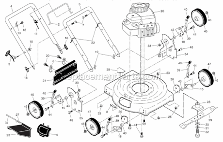 Part Location Diagram of 532427026 Husqvarna Lawn mower wheel